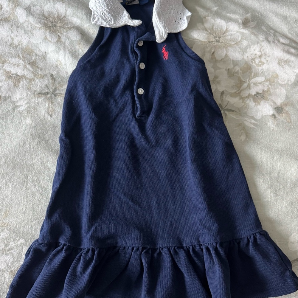 Polo by Ralph Lauren Navy Blue Kids Casual Dress